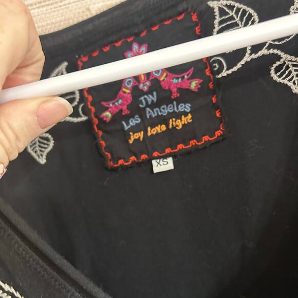 Johnny Was Women's Black Long Sleeve Embroidered Dress size XS - Picture 4 of 6